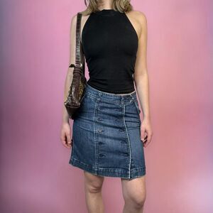 Y2K denim skirt
